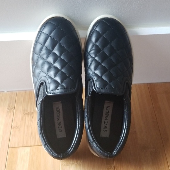 Steve Madden Shoes - Steve Madden Faux Leather Quilted Slip-ons